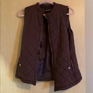 Brown Quilted Vest - Medium